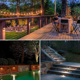 Lumina Lighting® 2W Landscape Deck Lights (2 Pack) | Low Voltage Landscape Deck Lights Waterproof - Outdoor Patio | Lumora