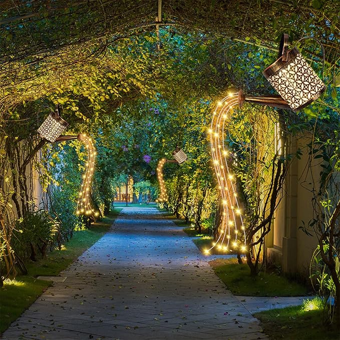 Solar Energy Watering Can Lamp Design Automatic Night Lighting Iron Garden Decoration for Lawns Pathway Solar Energy Garden Light