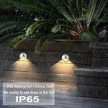 LED Outdoor Deck Lights Kits, Φ1.38in Warm White 20 Pack Silver, Low Voltage 12 Volt DC IP65 Waterproof, Electric Wired Recessed Stair Step Riser Mini Under Landscape Lighting for Yard Floor