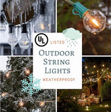Hometown Evolution, Inc. White Pearl Outdoor Patio Globe String Lights (10 Foot, G40 White Pearl 1.6" Bulbs - White | Lumora