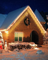 Flacchi Solar Meteor Shower Icicle Lights - 20 Tubes 480 LED Cascading Raindrop Lights, Outdoor Waterproof | Lumora