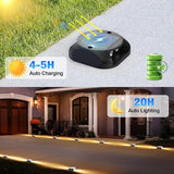 Quntis Solar Driveway Lights Outdoor Waterproof 12 Pack, LED Solar Deck Lights Dock Lighting, Dusk to Dawn Fast | Lumora