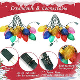 16Ft Jumbo LED Multicolor Christmas String Lights Outdoor with 10 LED Strawberry Bulb, Connectable Hanging String | Lumora