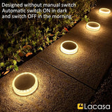 Lacasa Solar Deck Lights, 4 Pack 30LM Outdoor Solar Powered Step Lights, LED Dock Lights Warm White 2700K Light up | Lumora