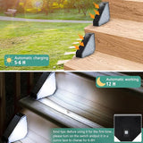 echosari 6 Pack Solar Step Lights for Outside, Ultra Bright Outdoor Stair Lights Auto ON/Off, 2835SMD LEDs Outdoor | Lumora