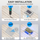 Solar Deck Lights Driveway Dock Lights- 8 Packs Waterproof 1200mAh Solar Powered Outdoor LED Aluminum Dock Lighting | Lumora