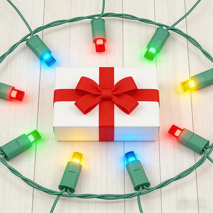 Christmas String Lights (Multicolor - Steady, 25FT), Mini LED String Lights, Waterproof Fairy Lights for Outdoor Indoor Holiday Party Patios Wedding Valentines Day Halloween Xmas Decor