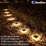 Solar Deck Lights Solar Powered, Solar Stair Lights Outdoor Waterproof, Solar Step Lights for Outdoor Garden Patio | Lumora