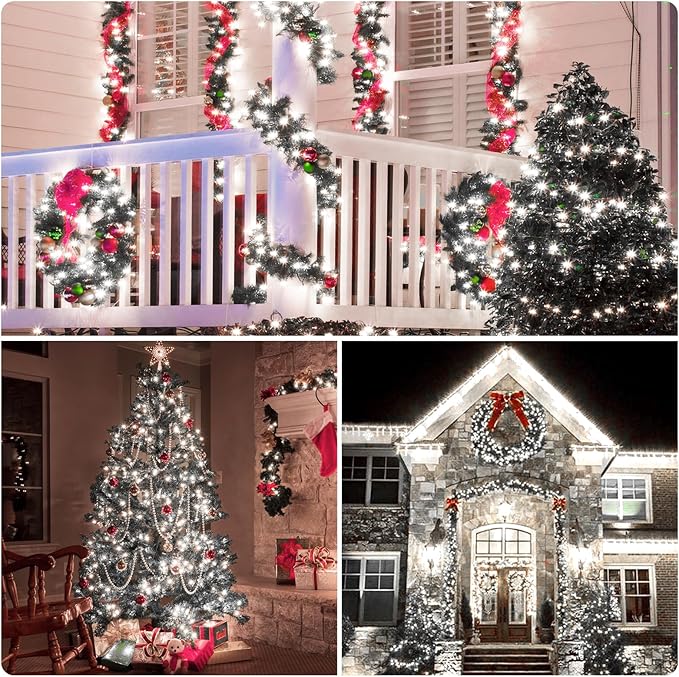 XTF2015 170FT 500 LED Christmas String Lights, Christmas Lights End-to-End Plug 8 Modes - UL Certified - Outdoor | Lumora