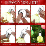 10 Pcs Christmas C9 Solar Light Bulbs Jumbo Hanging LED Light Bulb with Clip Waterproof Outdoor Garden Hanging | Lumora