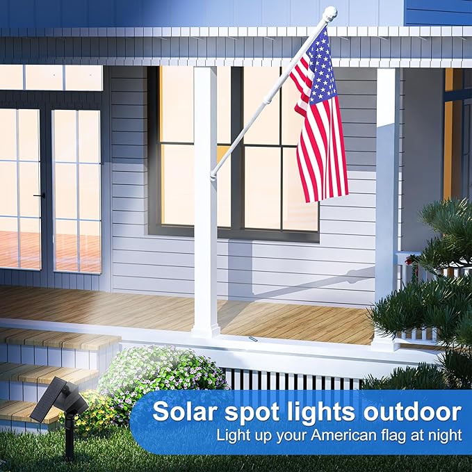 Solar Spot Lights Outdoor Waterproof IP67, 6 Pack - 50 LED Adjustable Solar Powered Landscape Spotlight with 3 | Lumora