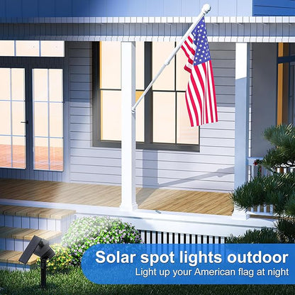 Solar Spot Lights Outdoor Waterproof IP67, 6 Pack - 50 LED Adjustable Solar Powered Landscape Spotlight with 3 Lighting Modes, Stake Light for Outside Yard Lawn Pathway Tree (Cool White)