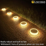 Lacasa Solar Deck Lights, 4 Pack 30LM Outdoor Solar Powered Step Lights, LED Dock Lights Warm White 2700K Light up | Lumora