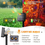 Ｗoohaha Solar Halloween Lights Outdoor,2 Pack Each 33Ft 100LED Orange Halloween Lights,Copper Wire Solar Powered | Lumora