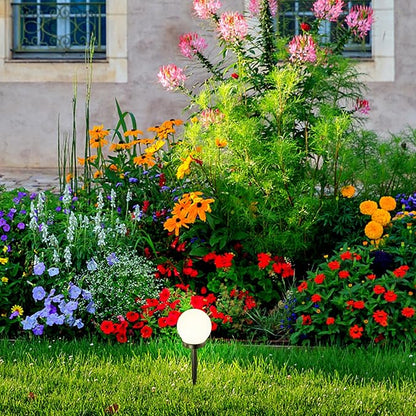 GLEAVI Solar Lawn Light Outdoor Ground Plug Solar Pathway Lamp Waterproof Warm Light for Yard Patio Landscape