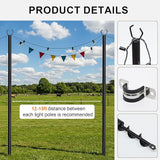 6 Pack String Light Poles for Outdoor, 10 ft Outside String Light Pole Hanging Party Wedding Decorations for Lawn | Lumora