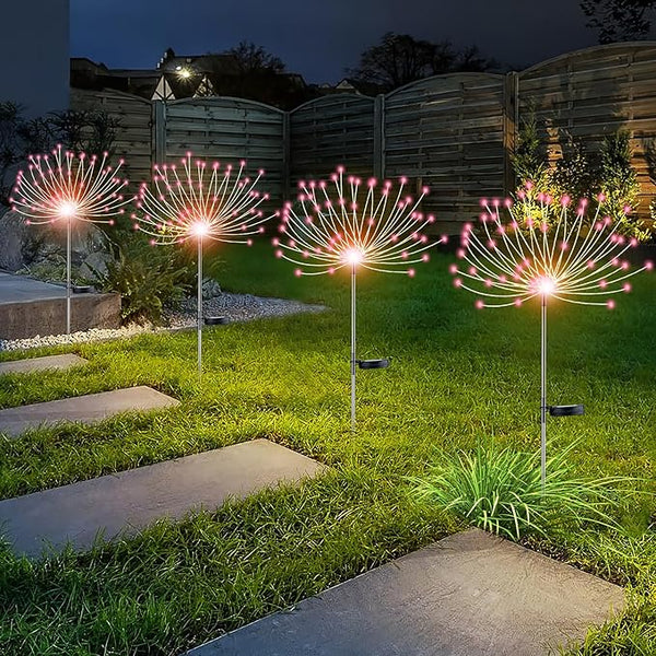 YOTOZU 4 PCS Solar Firework Light, Outdoor Solar Garden Decorative Lights 120 LED Powered 40 Copper Wires String | Lumora