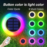 intelamp Solar Pathway Lights Outdoor, 6 Pack 9 Color Changing with Remote Control, Dusk to Dawn Solar Powered | Lumora
