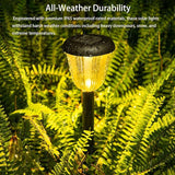 Solar Pathway Lights Outdoor, Solar Lights Waterproof, Taller Pathway Light with Larger Panel, Auto On/Off Up to 10 | Lumora