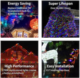 C9 Christmas Lights Outdoor, 25 Ft Multicolor Vintage LED Christmas String Lights for Roofline Xmas Tree Holiday | Lumora