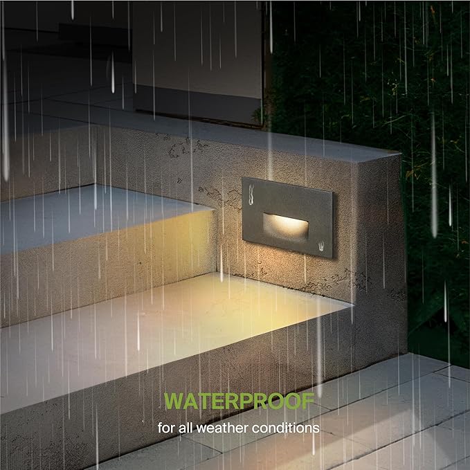 ASD LED Recessed Step Light Fixture, Outdoor & Indoor Tread Lighting | RGBW, Smart, Waterproof, ETL Listed | 3W | Lumora