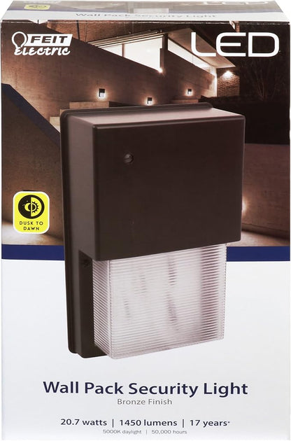 LED Wall Light Fixture, Bronze Finish Aluminum Housing, 20.7-Watt, 10-In.