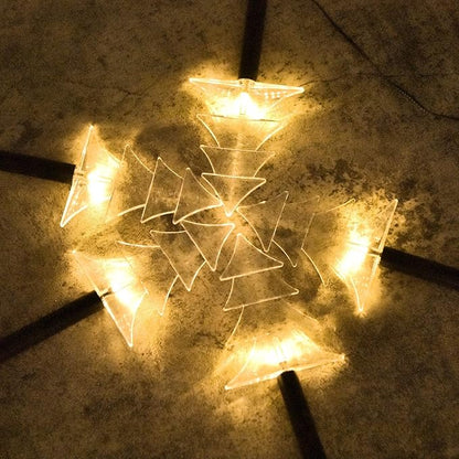 BRIGHTDECK Christmas Solar Pathway Lights Outdoor Decorations，Xmas Tree Lights Waterproof Led Garden Stake Light for Walkway Yard Lawn Porch Holiday Decor 5-Pack (Small Tree, 5 Pack)