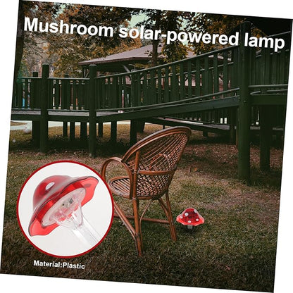 jojofuny 6pcs Solar-Powered Led Mushroom Lights for Garden Patio Outdoor Decorations Solar Pathway Lights Easy Installation