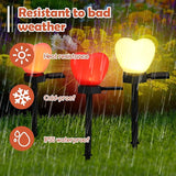 12 Pack Valentine‘s Day Solar Lights, Heart Waterproof Solar Lights for Yard, Landscape Garden LED Heart Light | Lumora