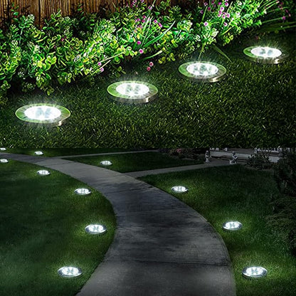 SOLPEX Solar Lights Outdoor 24 Pack (White),LED Solar Lights Waterproof Garden Landscape Lighting for Yard Deck Lawn Patio Pathway Walkway