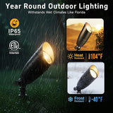 Gardenreet Low Voltage Spotlight LED - 12V Black Outdoor Light Fixture Weather Proof, Brass Landscape Lights | Lumora