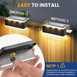 SOLPEX Solar Fence Lights, Solar Deck Lights Outdoor Waterproof Solar Powered for Step, Stair, Balcony,Front | Lumora