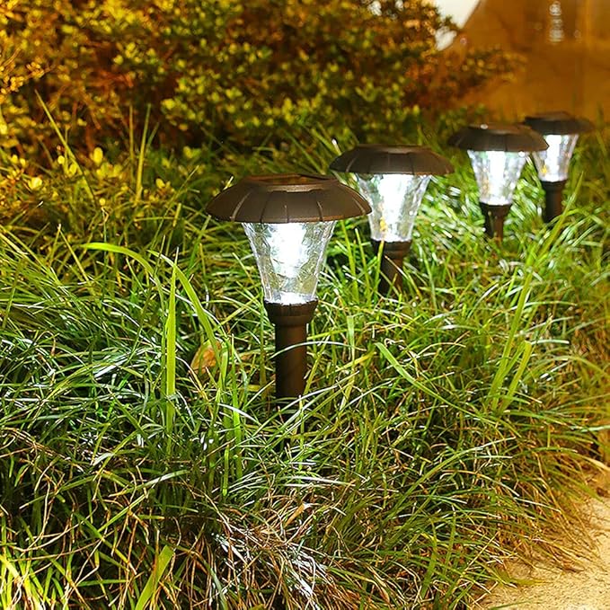 4 Pack Solar Pathway Lights Outdoor Lawn Lights IP65 Waterproof Solar Lights Solar Yard Lights for Garden Patio Yard Landscape Pathway Lawn