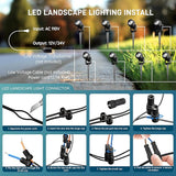12W RGBW Low Voltage Landscape Lights, LED Color Changing Landscape Lighting,12V 24V Waterproof Outdoor Spotlight | Lumora