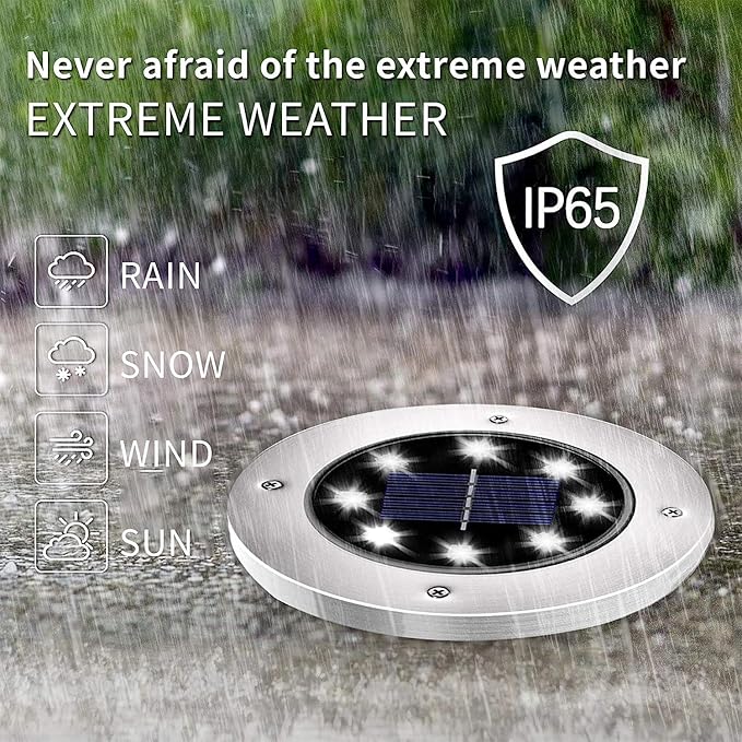 INCX Solar Lights for Outside, 4 Pack Solar Light Outdoor Waterproof, Garden Lights Landscape Lighting for Lawn | Lumora
