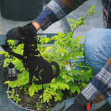 Garneck Outdoor Solar Lawn Lights - Dog Metal Garden Stake with Waterproof Solar Lantern - Decorative Yard Stakes | Lumora