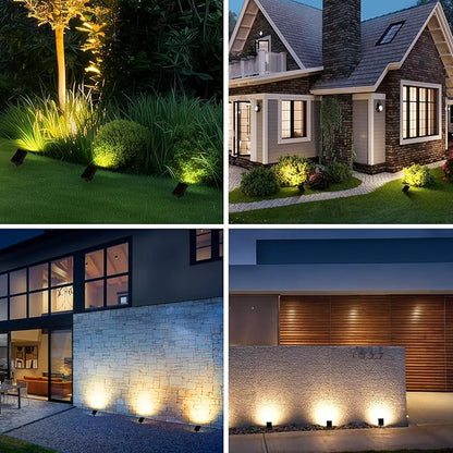 Solar Pathway Lights Outdoor, Dimmable Solar Spot Light IP65 Waterproof, 500LM 3000K Solars Outdoor Lighting for Walkway Landscape Lawn Yard