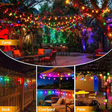 LAMPHOME Outdoor String Lights, 26FT Patio Lights with 12+1 ST38 LED Edison Bulbs (1 Spare), Connectable String | Lumora