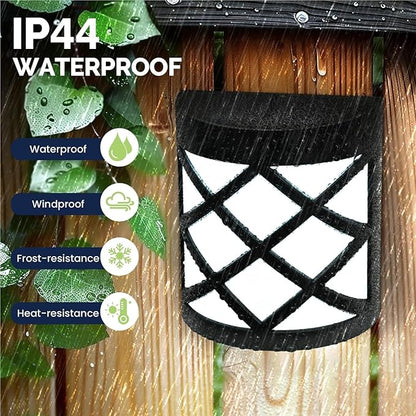 QUQUQ Solar Pathway Lights 8 Packs Solar Wall Lights Waterproof LED Deck Decorative Yard Patio Decor