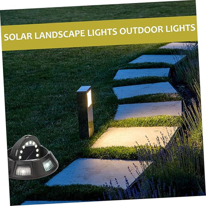 4Pcs Solar Ground Lights Outdoor Landscape Pathway Lights with Side Glow Rotatable Design for Lawn Patio Walkway Garden Decor
