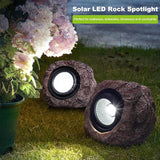 Outdoor Solar rock lights,IP65 Waterproof LED Super Bright spotlights, suitable for house exteriors, stairways | Lumora