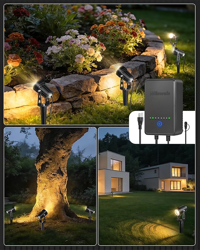 All-in-One LED Low Voltage Landscape Lighting Kit, 12-Pack Landscape Lights with Transformer, 100FT Wire and | Lumora