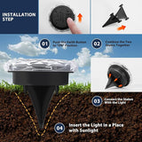 Solar Ground Lights 8 Pack Waterproof Outdoor Solar Lights for Yard Led Solar Garden Lights Bright Solar Powered | Lumora