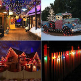 SUNSGNE C7 LED Outdoor Christmas Lights, 25ft Vintage Christmas Lights with 27 LED Plastic Colored Bulbs(2 Spare) | Lumora
