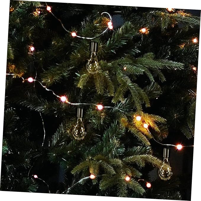 4pcs Solar Powered Copper Wire Led Hanging Light Bulb Warm White Decorative Chandelier for Outdoor Garden | Lumora