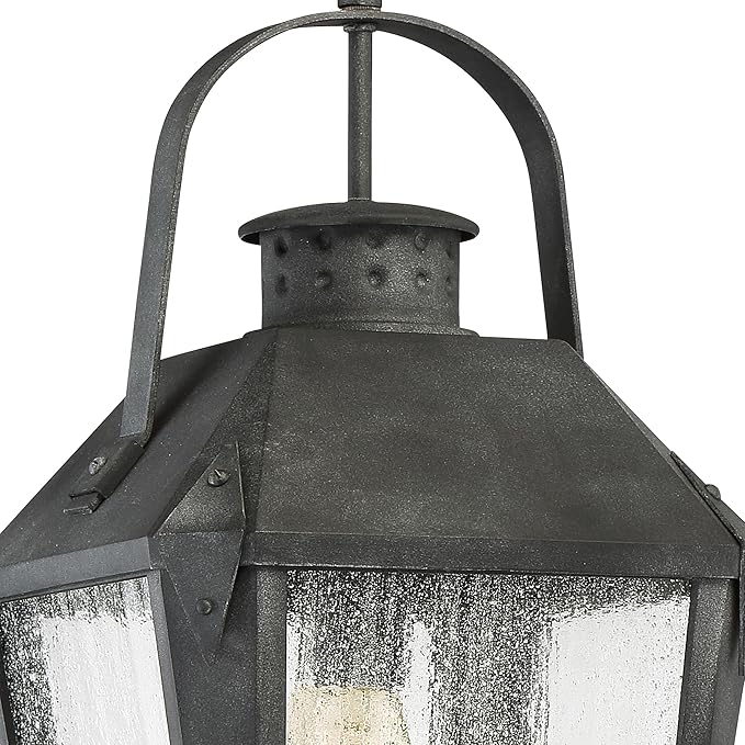 Quoizel Carriage 1-Light Mottled Black Outdoor Hanging Lantern