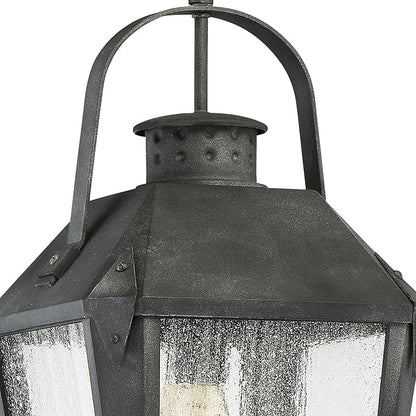 Quoizel Carriage 1-Light Mottled Black Outdoor Hanging Lantern