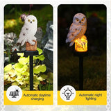 2 Packs Outdoor LED Owl Ground Plug-in Lawn Lamps, Solar Garden Stake Light, Courtyard Ground Solar Energy | Lumora