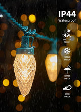 C9 LED Christmas Lights Outdoor, 81 Feet 100 LED String Lights With Timer & 8 Lighting Mode, Waterproof Commercial | Lumora