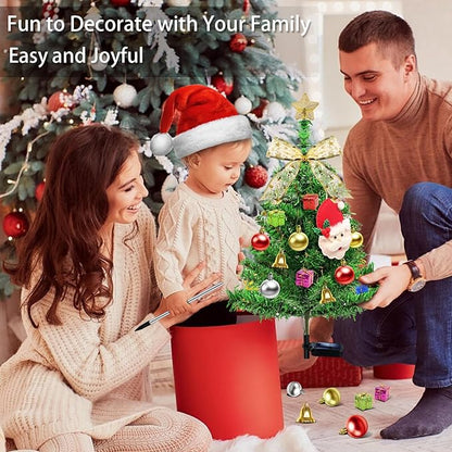4 Pcs Solar Christmas Tree, Outdoor Christmas Decorations, 80 LED Waterproof Solar Christmas Lights, Multicolor Xmas Tree Lights for Outside Holiday Pathway Yard Garden Patio Grave Cemetery Decor